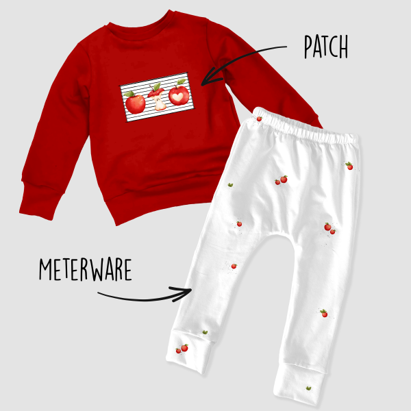 Patch / Aufnäher  - 3-er Äpfel - Rechteck